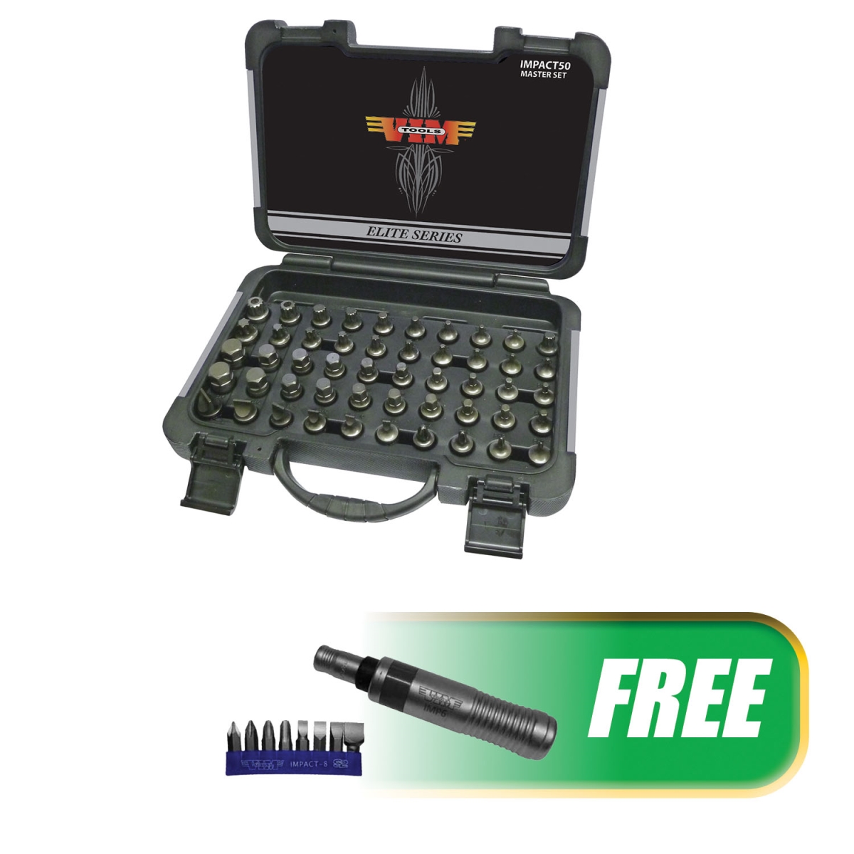 Vim-impact50-p 50 Piece 0.38 In. Square Drive Impact Master Set With Free Hand Driver