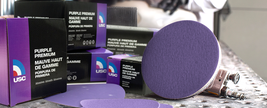 Usc-991310 180 Grit 6 In. Dia. Purple Premium Abrasives Film Discs