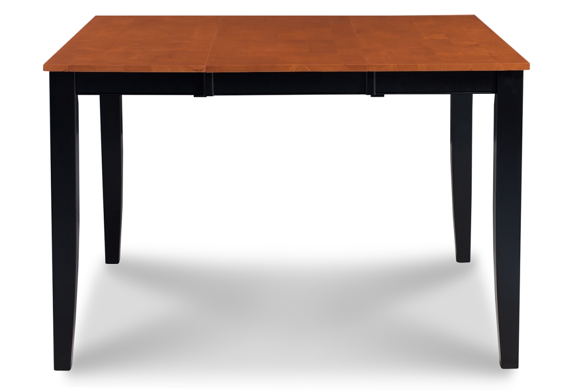 M&d Furniture Suh-blc-t Sunderland Square Counter Height Dining Table With 18" Butterfly Leaf In Black & Cherry Finish