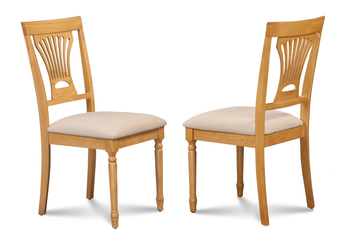 M&d Furniture Soc-oak-c Set Of 2 Somerville Dining Chair With Soft-padded Seat In Oak Finish