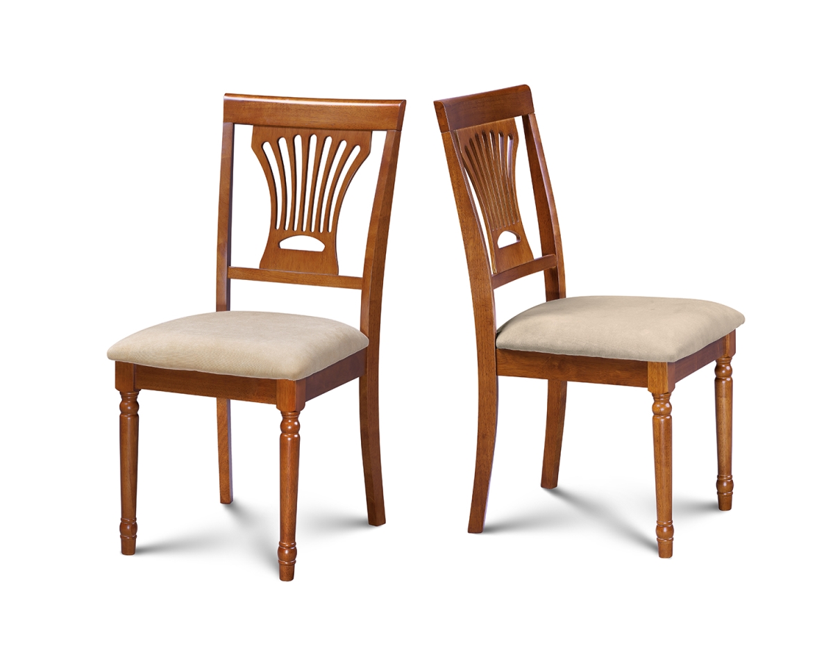 M&d Furniture Soc-sbr-c Set Of 2 Somerville Dining Chair With Soft-padded Seat In Saddle Brown Finish