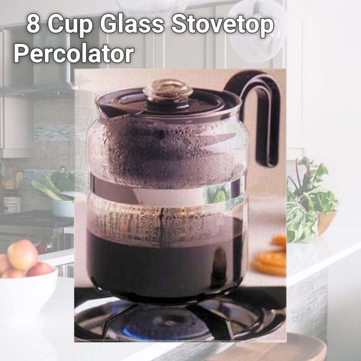 Picture of Medelco PK008 8 Cup Glass Stovetop Percolator