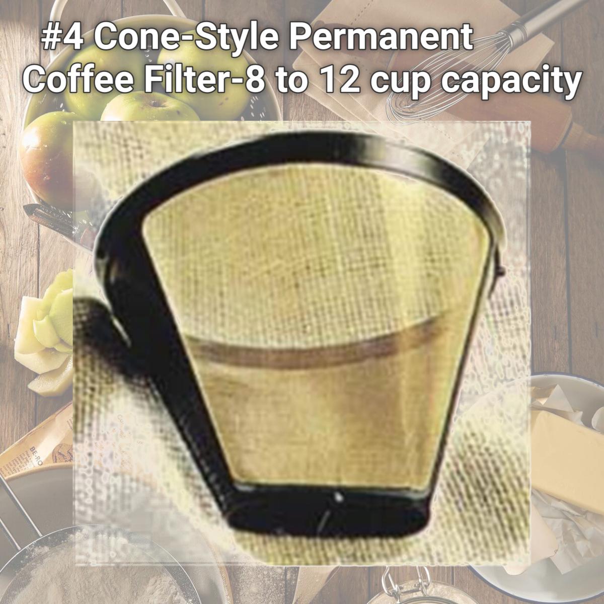 Picture of Medelco GF214 #4 Cone-Style Permanent Coffee Filter-8 to 12 cup capacity