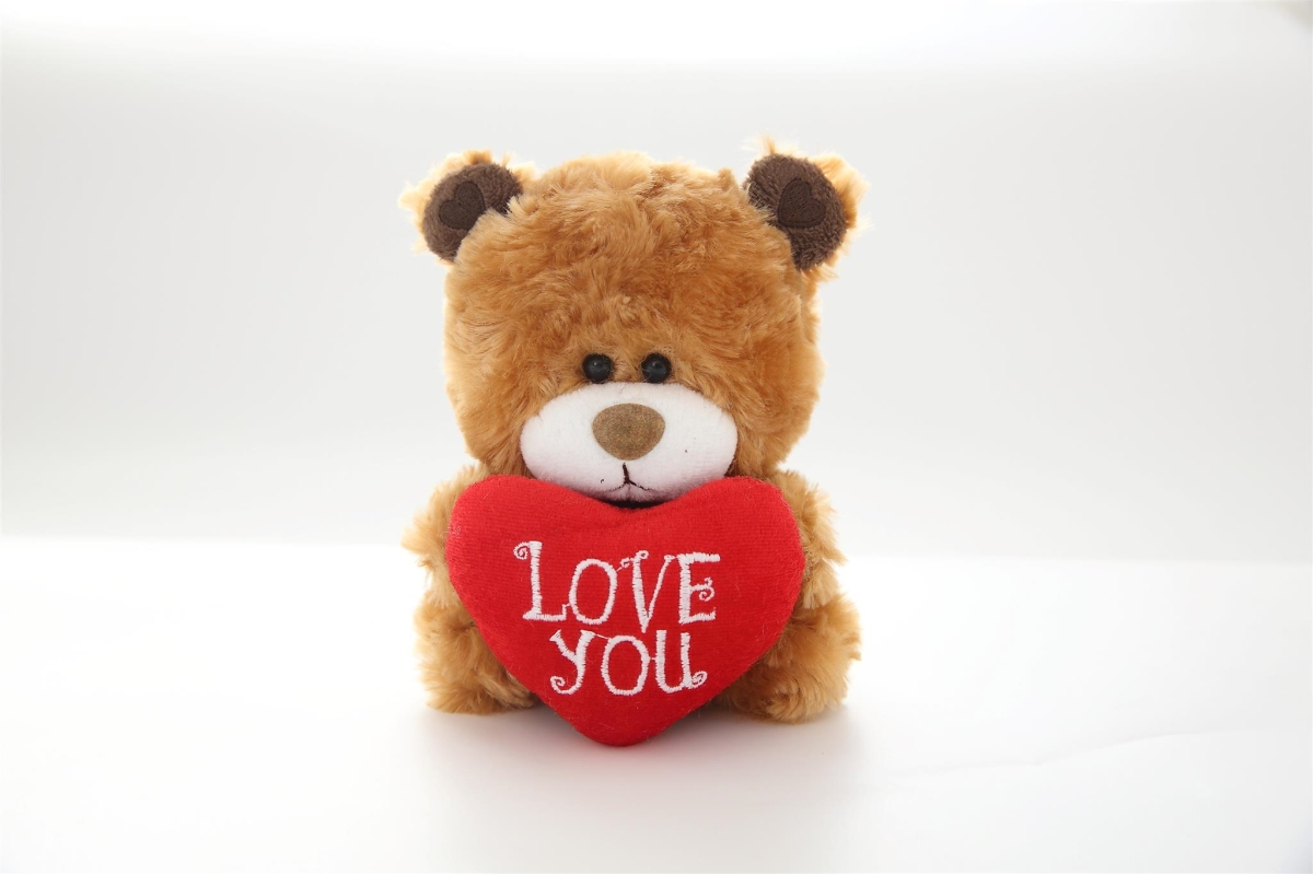 98-099 Qbeba Bear Love You Teddy Bear, Brown - Pack Of 3