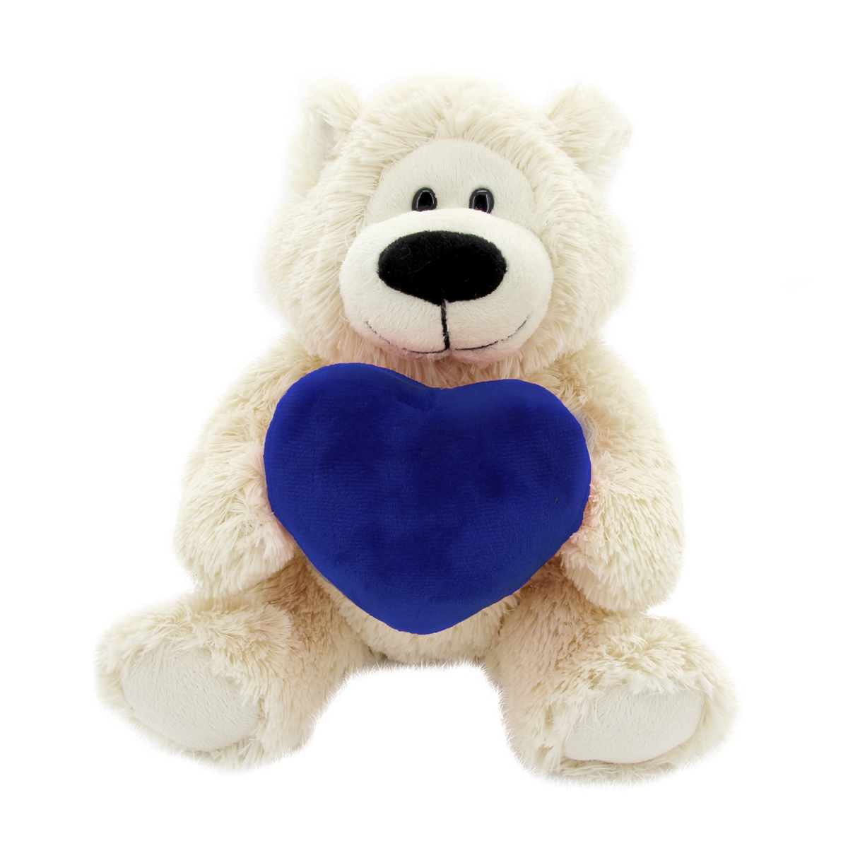 C92-2royal 12 In. Sophie Bear With Custom Heart Teddy Bear, Royal Blue