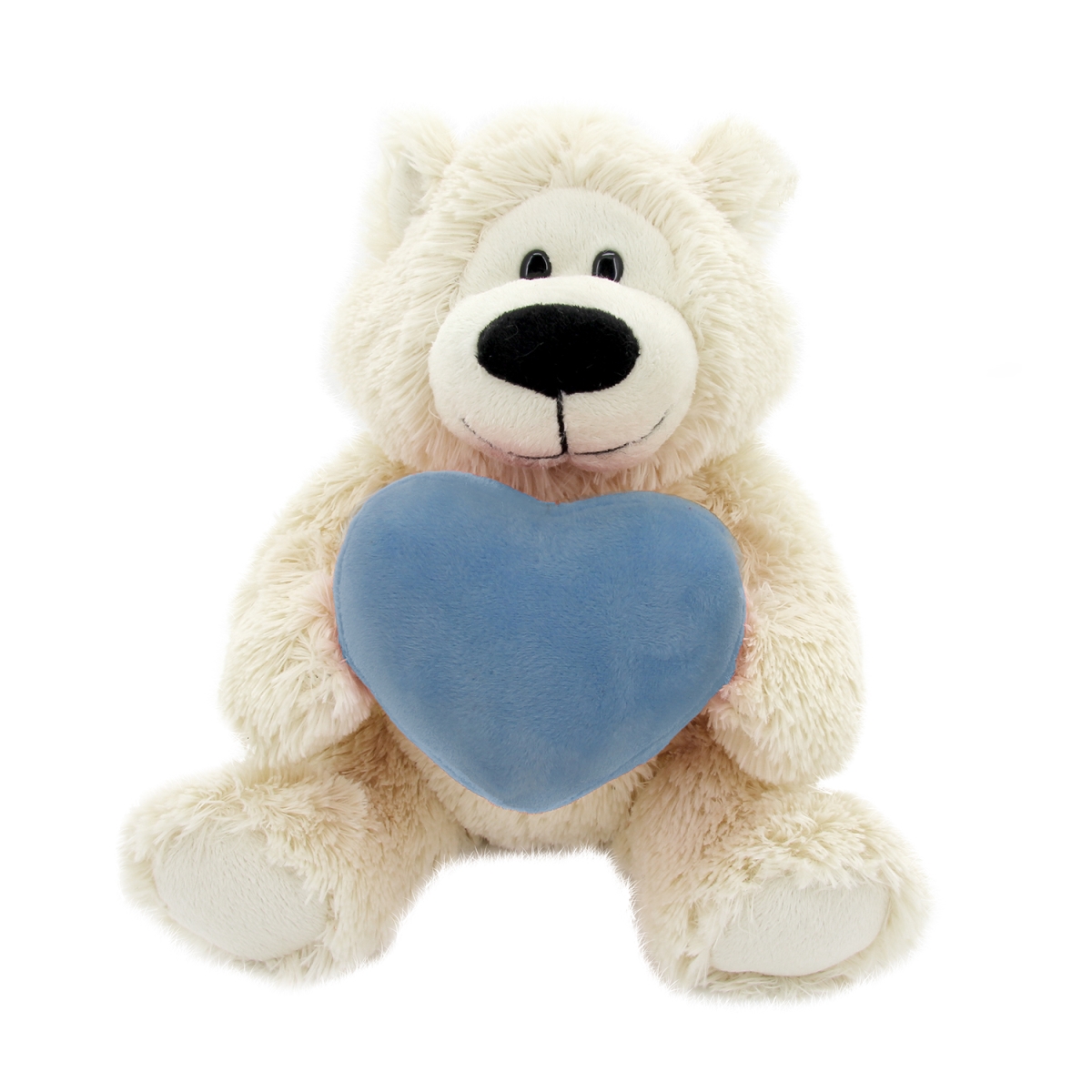 C92-2powder 12 In. Sophie Bear With Custom Heart Teddy Bear, Powder Blue
