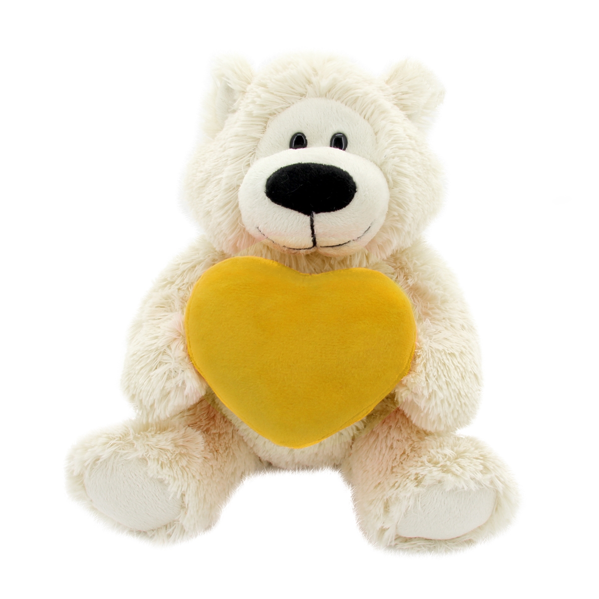 C92-2yellow 12 In. Sophie Bear With Custom Heart Teddy Bear, Yellow