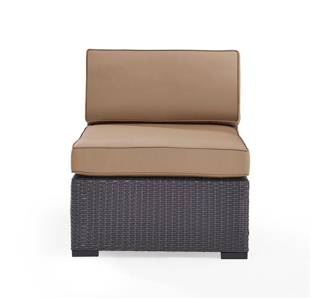 Ko70125br-mo Biscayne Armless Chair With Cushions - Mocha