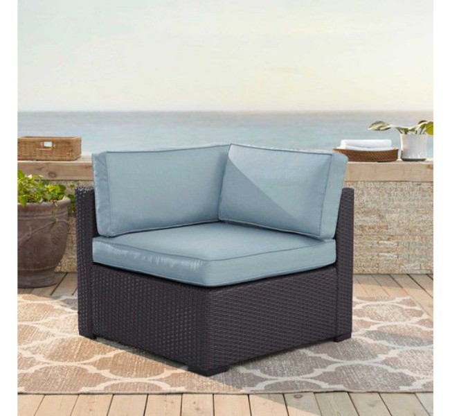 Ko70126br-mi Biscayne Corner Chair With Mist Cushions