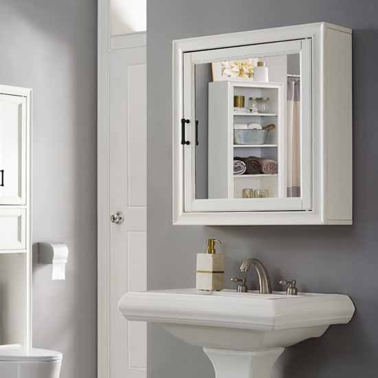26 X 23.75 X 7.5 In. Tara Bath Mirror Cabinet - Vintage White