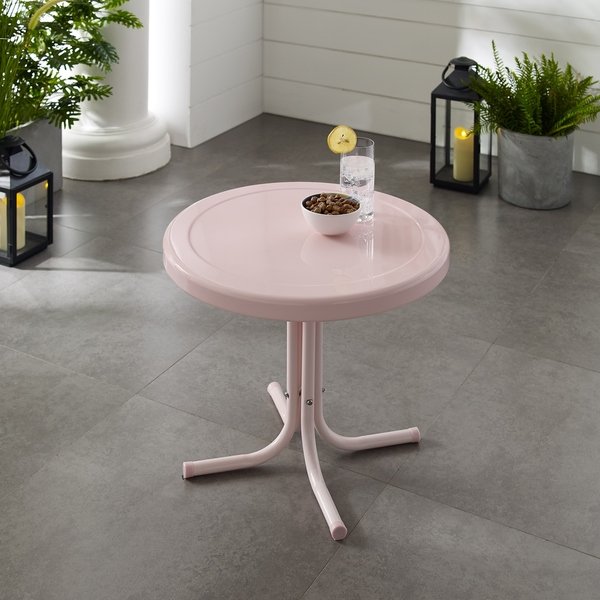 Co1011a-pi Retro Metal Side Table - Pink