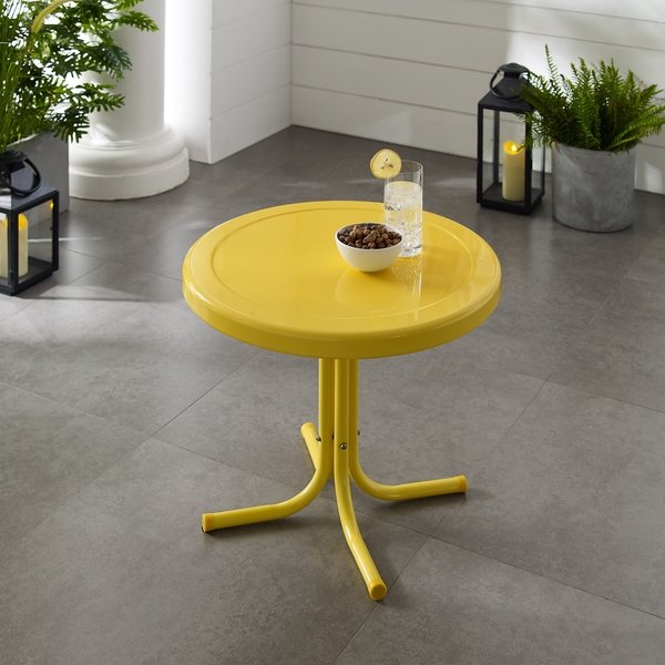 Co1011a-ye Retro Metal Side Table - Yellow