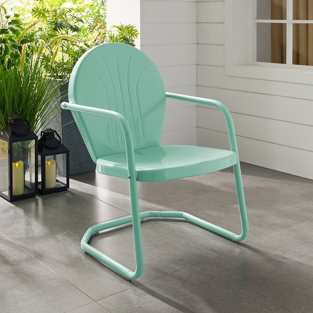 Co1001a-aq Griffith Metal Chair - Aqua