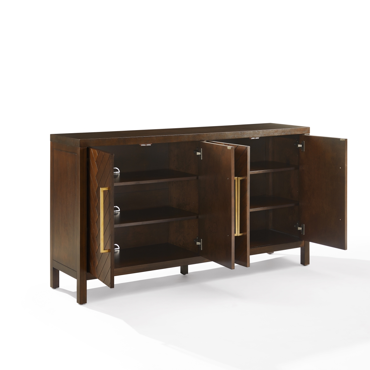 Picture of Crosley Furniture CF4216-BR 32.25 x 58 x 14.5 in. Darcy Dining Sideboard&#44; Dark Brown