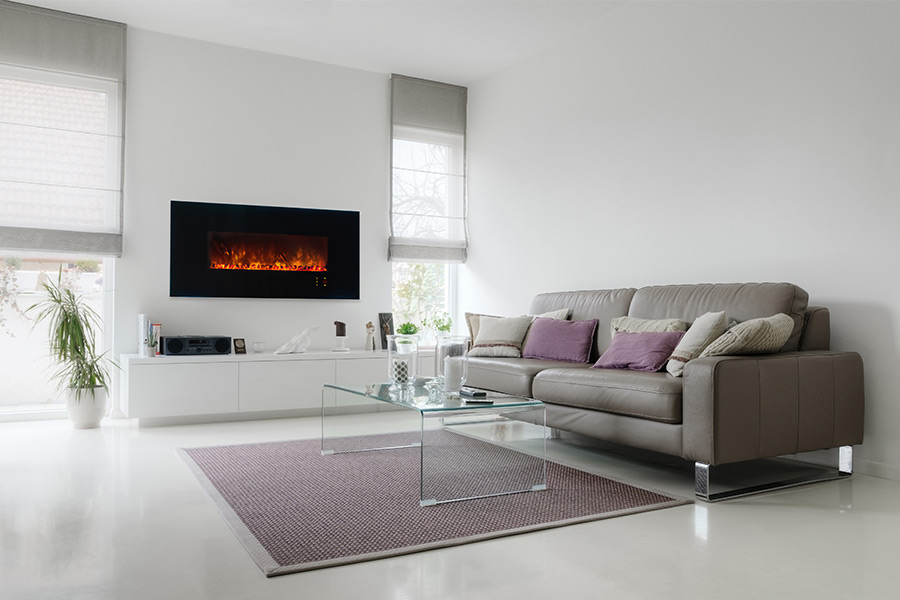 Al60clx2-g 60 In. Ambiance Clx2 Electric Fireplace With Black Glass Face