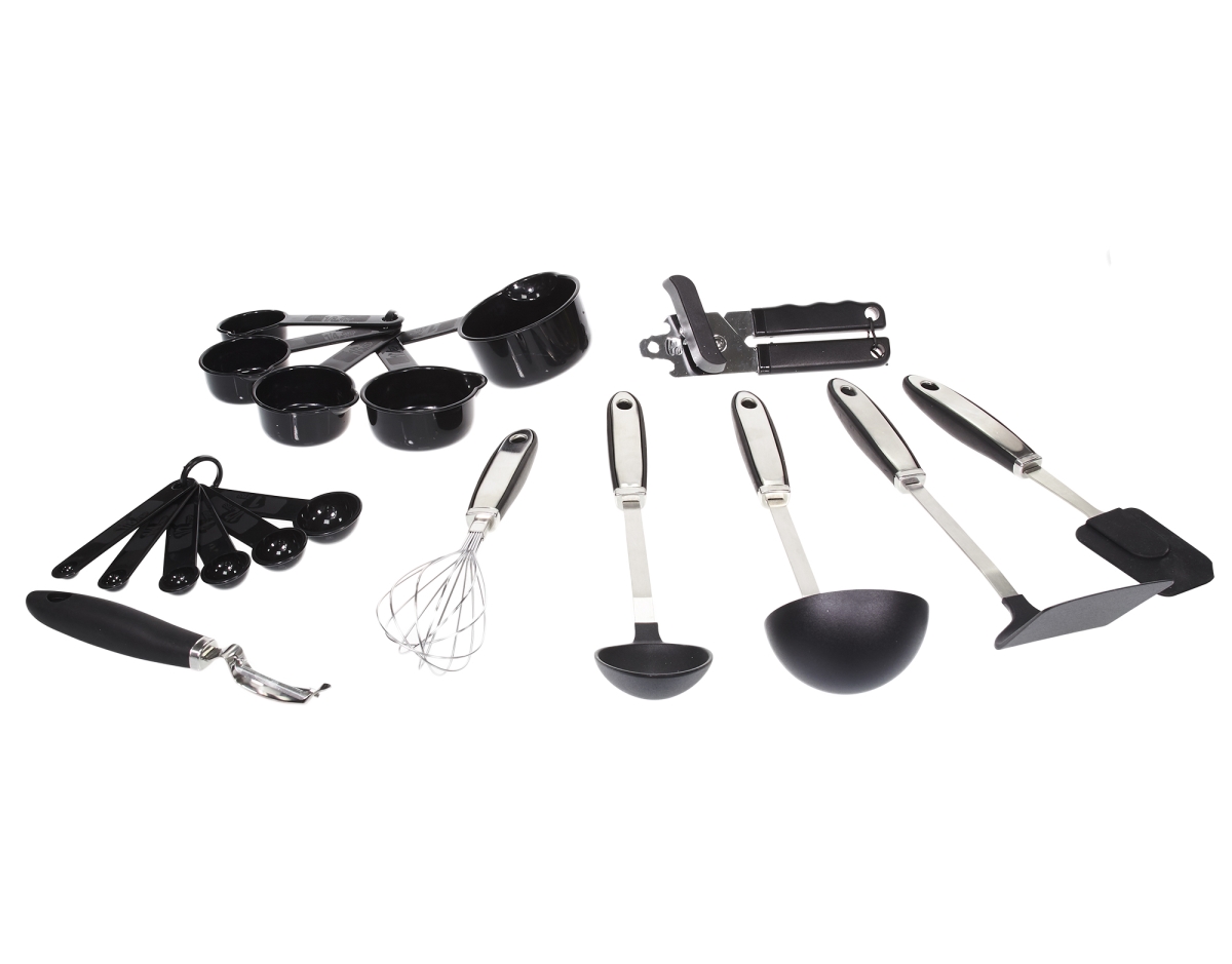 Gg-31001bk 21 Piece Stainless Steel Plus Soft Rubber Handle Tools & Gadgets Set - Black Handle
