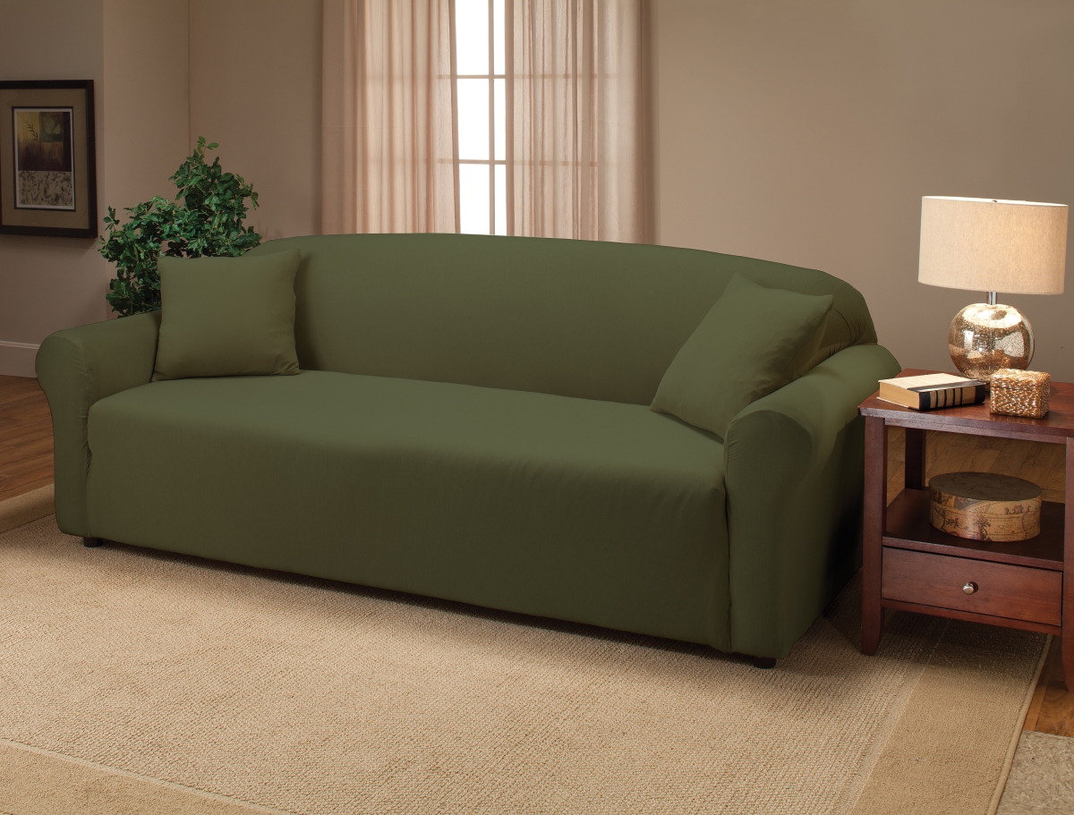 Madison Jer-sofa-fo Stretch Jersey Sofa Slipcover, Forest