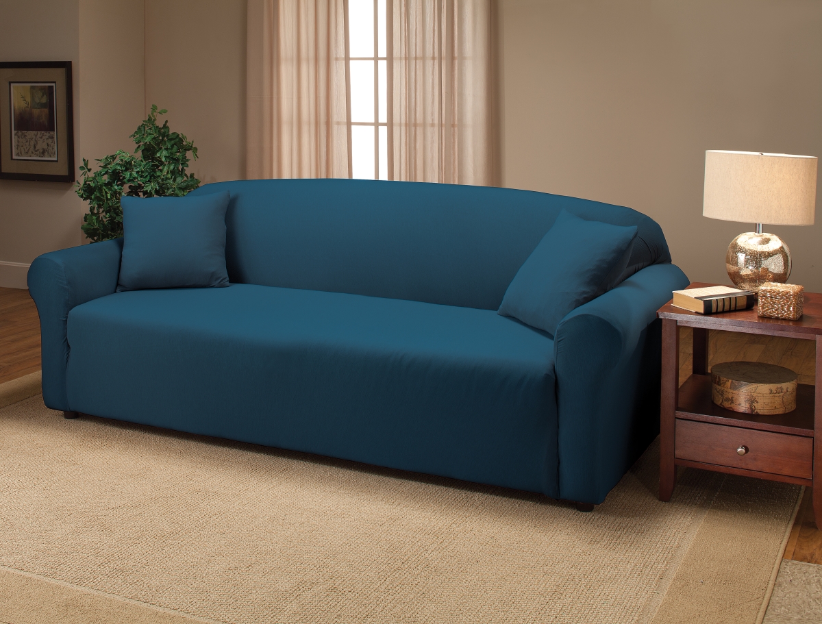 Madison Jer-sofa-cb Stretch Jersey Sofa Slipcover, Colbalt Blue