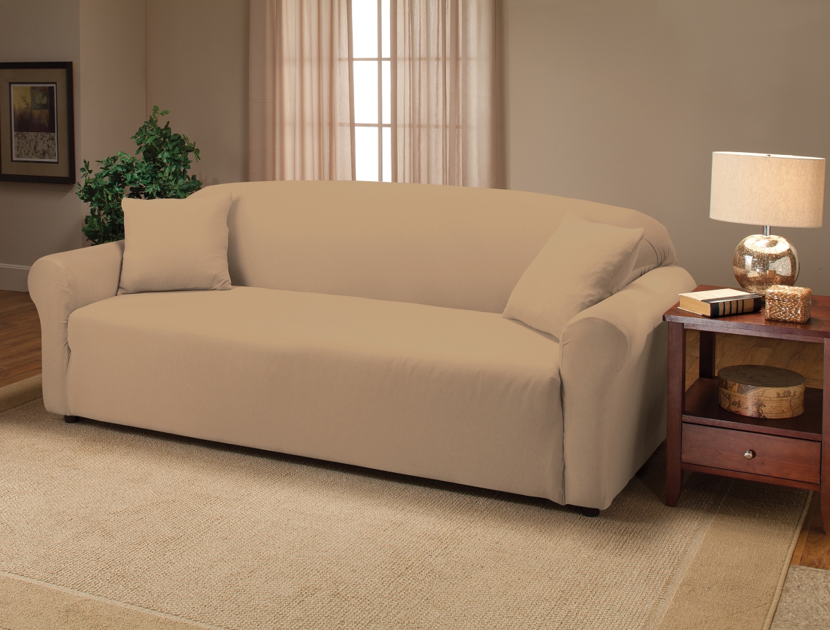 Madison Jer-sofa-cr Stretch Jersey Sofa Slipcover, Cream