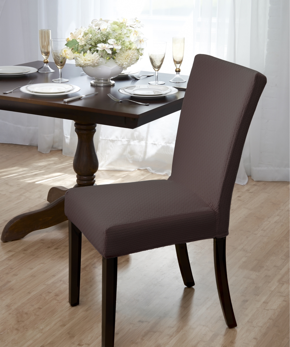 Sub-drc-bn Subway Dining Chair Cover, Brown