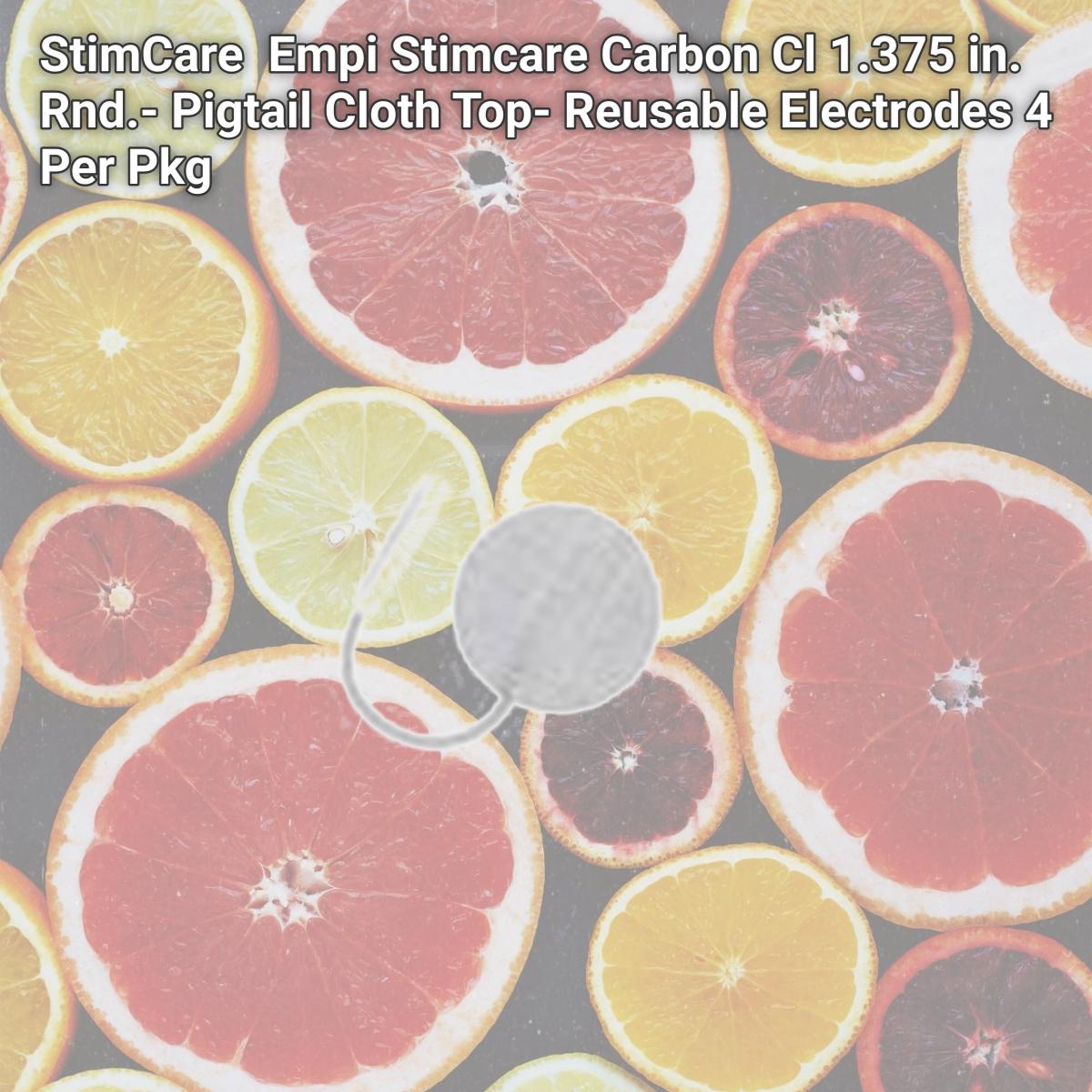 Picture of StimCare 199325-001 Empi Stimcare Carbon Cl 1.375 in. Rnd.- Pigtail Cloth Top- Reusable Electrodes 4 Per Pkg