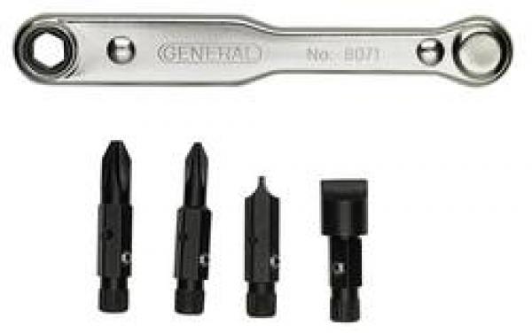 General Tools GN8071 Professional 5 Piece Ratchet Screwdriver Set