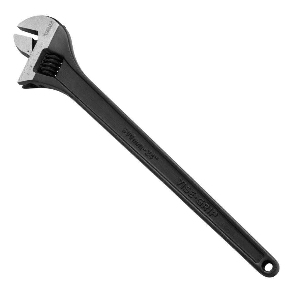 24 In. Wrench Adjustable Steel Handle, Black
