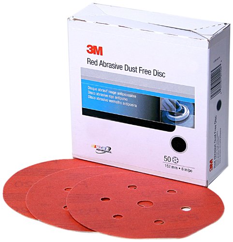 01144 6 In. Hookit Red P150 Grit Dust-free Abrasive Disc - Pack Of 50