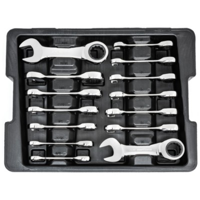 GWR85206 Stubby Combination Ratchet Wrench Set - 14 Piece