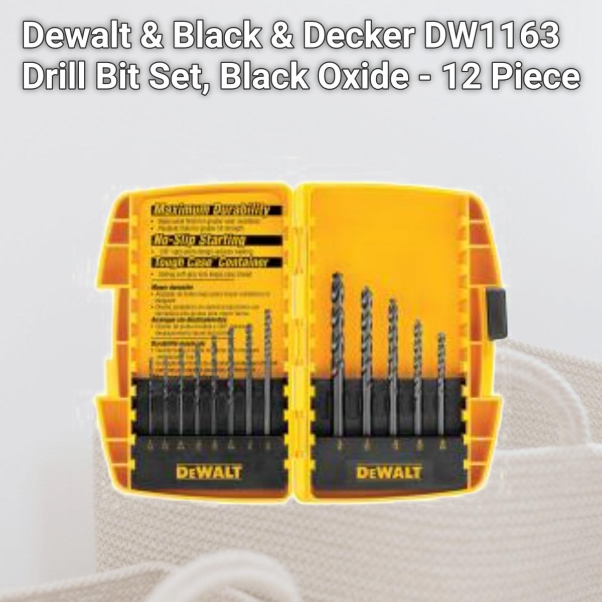 Picture of Dewalt & Black & Decker DW1163 Drill Bit Set, Black Oxide - 12 Piece