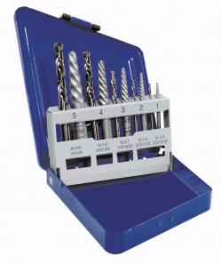 Drill Bit Set & Spiral Extractor, 10 Piece