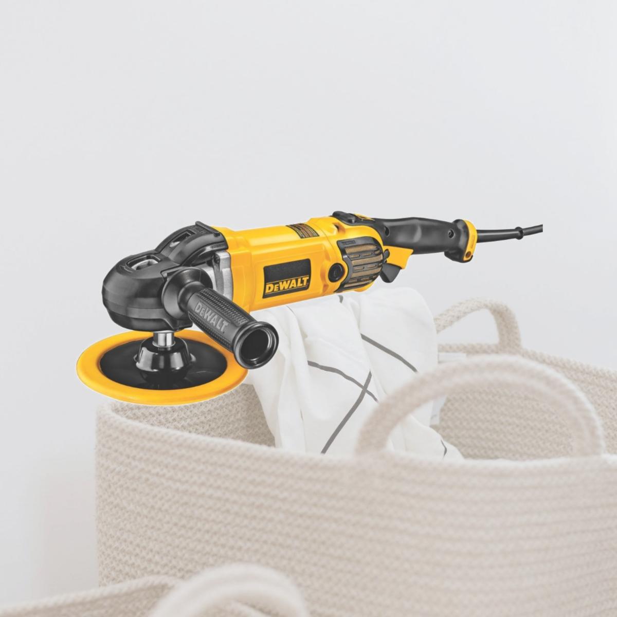 Picture of Dewalt DW P849X 7 in. & 9 in. Variable Speed Polisher with Soft Start