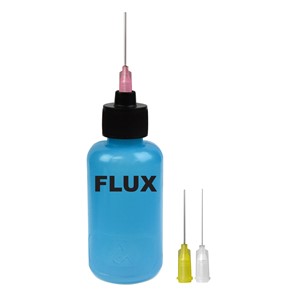35610 2 Oz Blue Durastatic Flux Bottle With 3 Gauge Needles Labeled Flux
