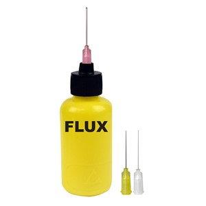 35611 2 Oz Yellow Durastatic With 3 Gauge Needles Labeled Flux Bottle