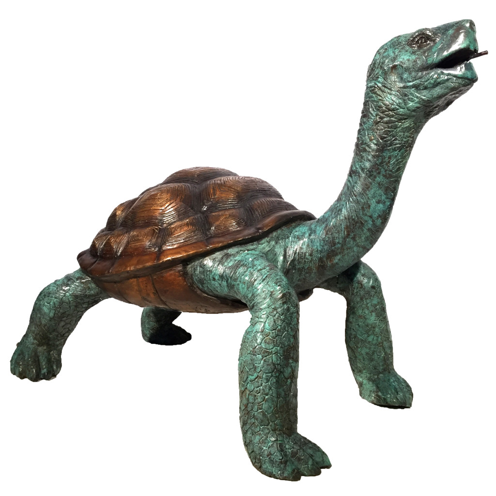 Srb082054 Bronze Galapagos Turtle Sculpture, 32 X 26 X 18 In.