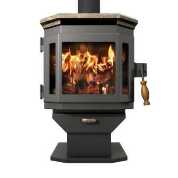 Mf-001-bp02-dp02-sp1 Catalyst Wood Stove With Soapstone Top - Charcoal