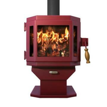 Mf-001-bp08-dp08 Catalyst Wood Stove - Mojave Red