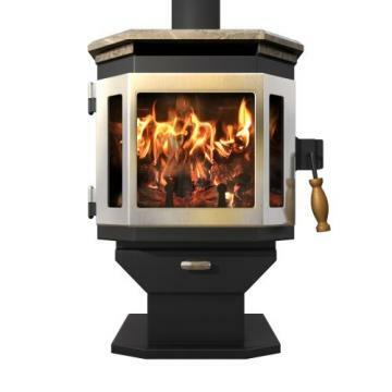 Mf-001-bp01-dp01-sp1-fm1 Catalyst Wood Stove With Soapstone Top & Room Blower Fan - Satin Black