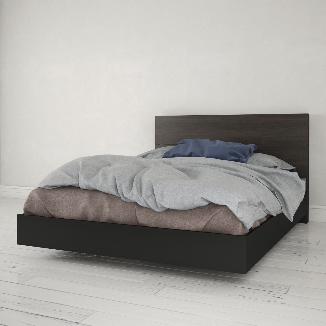 Mfi Nexera 400915 Opaci-t Platform Bed Bundle - Black & Ebony