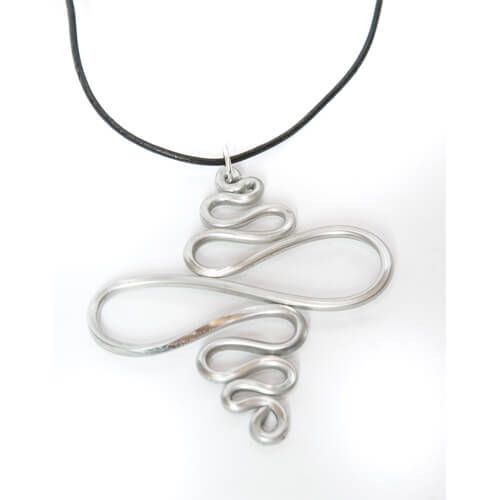 Beehive Design Aluminum Wire Pendant Necklace