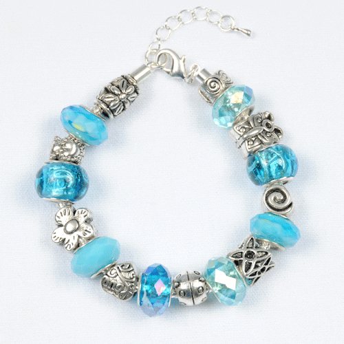 Aquamarine Charm Bracelet