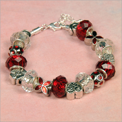 Valentines Day Crystal Crush Charm Bracelet