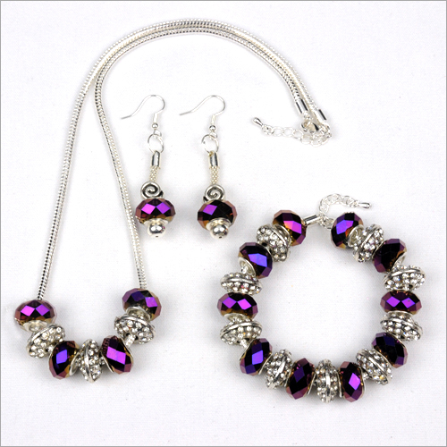 143192pmm434 Purple Bling Fashion Bead Set, 3 Piece