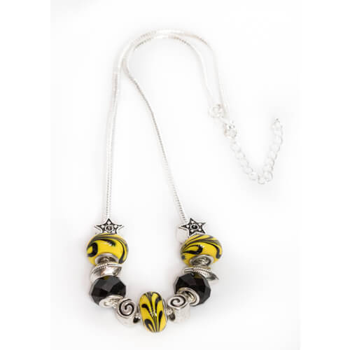 143192pmm51 Pittsburgh Steelers Beaded Necklace
