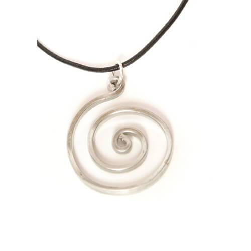 On Target Aluminum Wire Pendant Necklace
