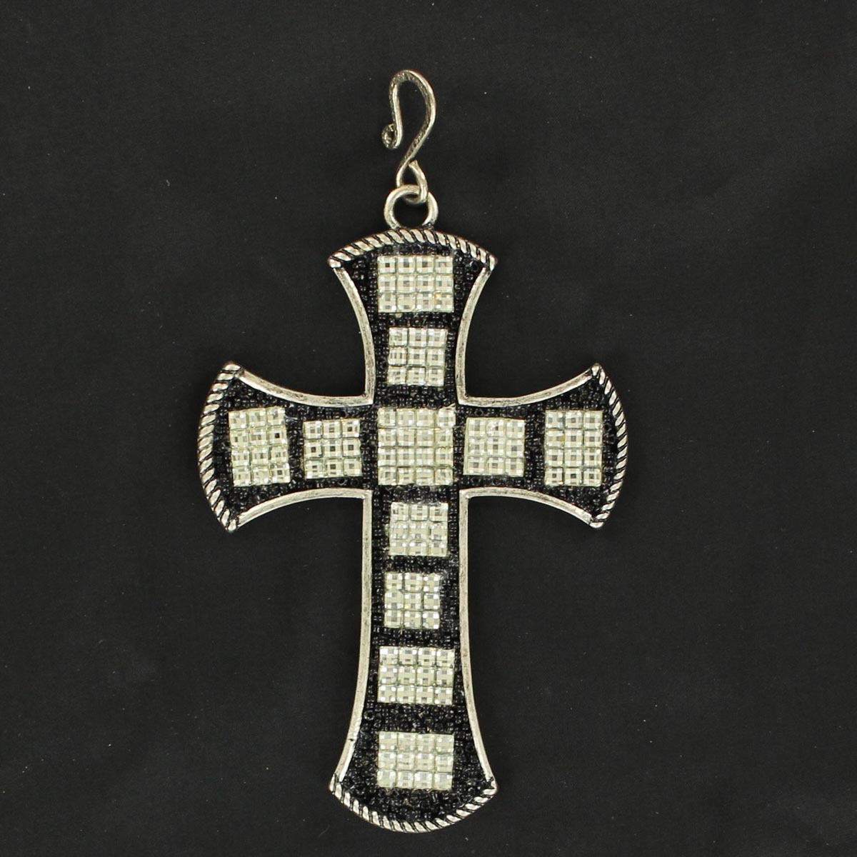 30380 Large Cross With Crystals Pendant