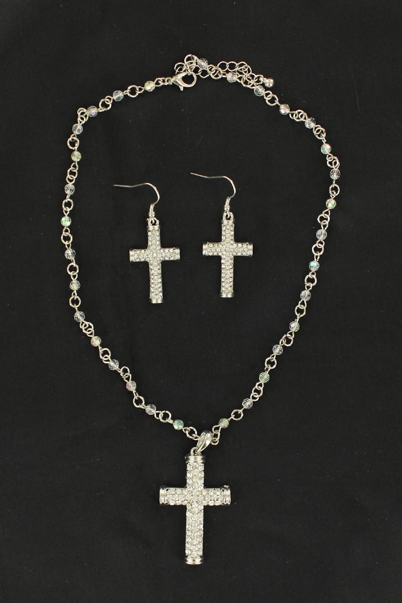 30426 Jeweled Cross Set - 18.50 To 20.50 In.