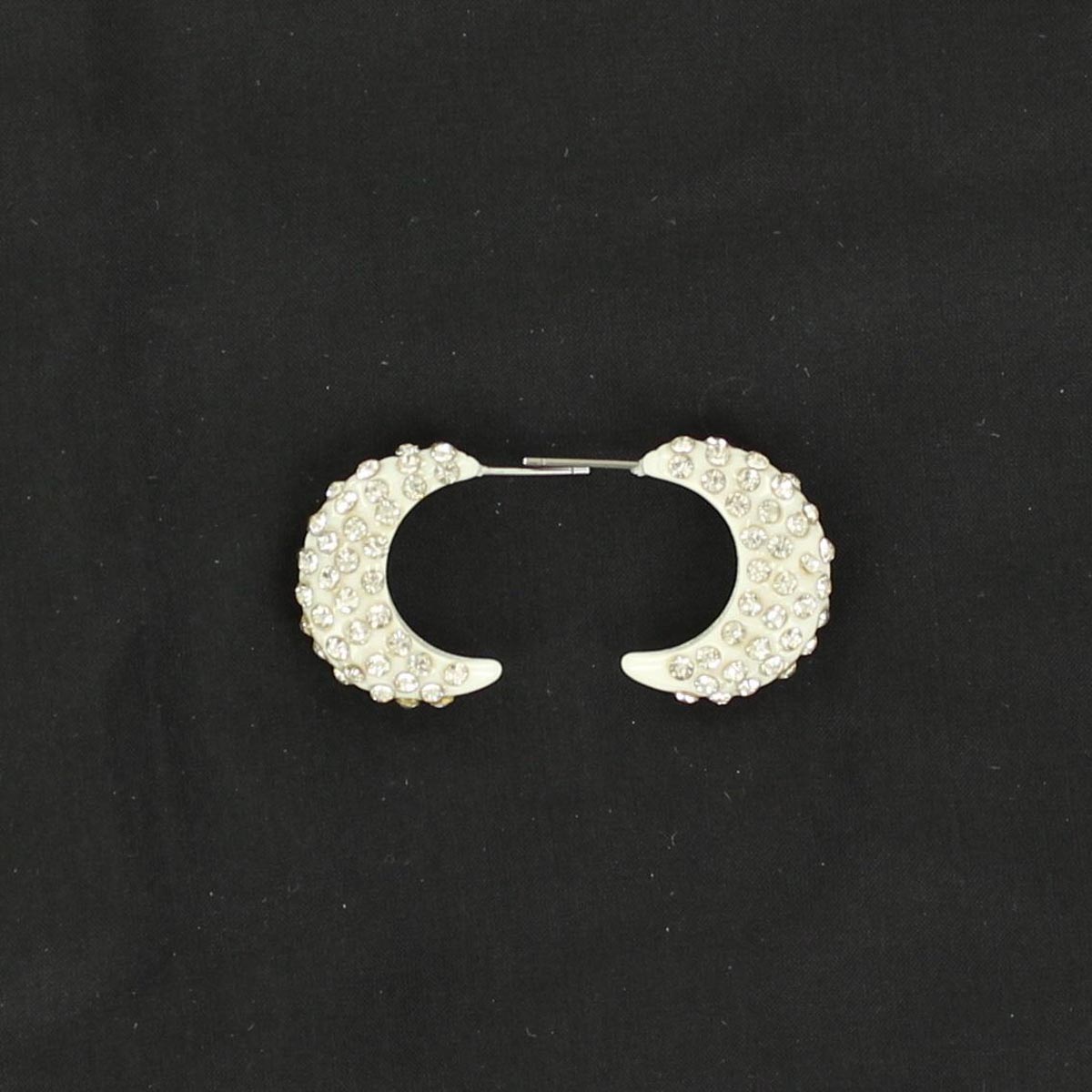 3032205 Crystal Hoop Earrings, White
