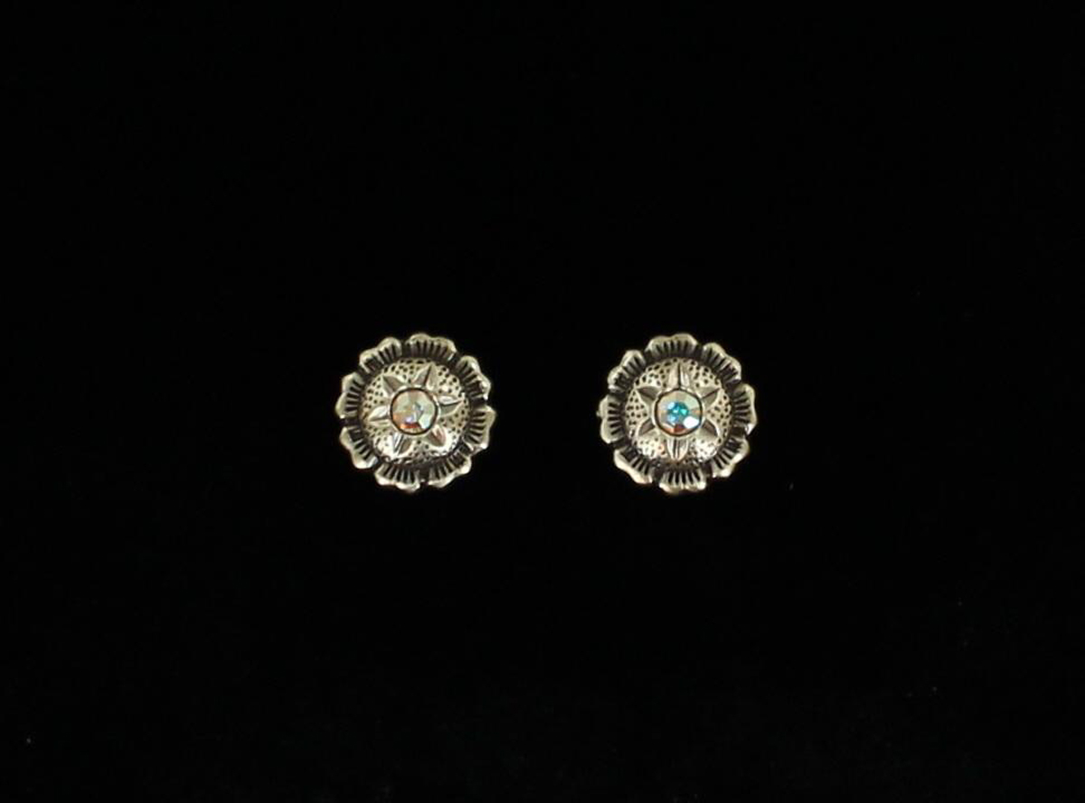 30278 Star Concho Crystal Earrings, Aerola Borealis