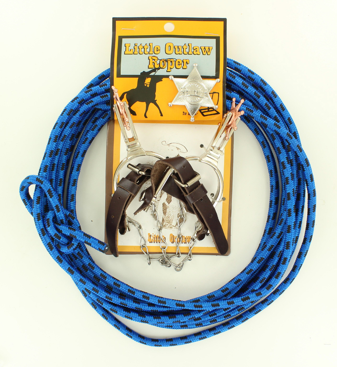 50108 Kids Rope Spurs & Badge Set, Blue